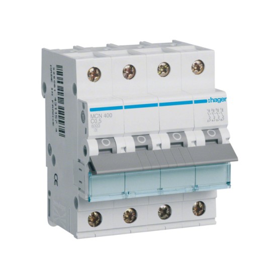 Automatski osigurač 0,5A, 3-polni + N, C, 6kA