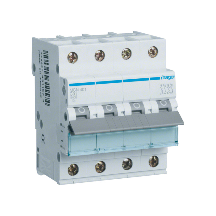 Automatski osigurač 1A, 3-polni + N, C, 6kA