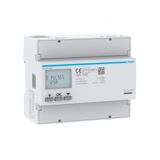 Digitalno brojilo trofazno direktno, 125A S0 MID