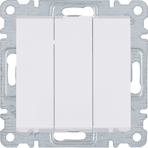 Prekidač 3-struki ON/OFF, 10A, 250V, bela boja