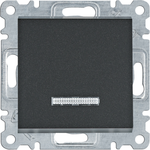 Prekidač izmjenični sa indikacijom, 10A, Lumina, crna