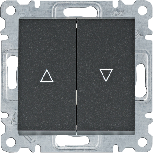 Prekidač za roletne/žaluzine, 10A, Lumina, crna