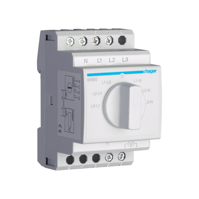 Preklopni Voltmetar, 7 pozicija, 20A, 400V