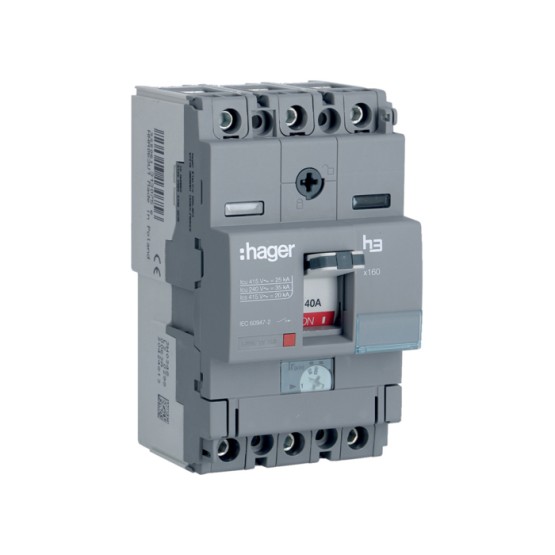 Učinski prekidač x160 podesivi, 3P, 25kA, 40A, montaža na ploču