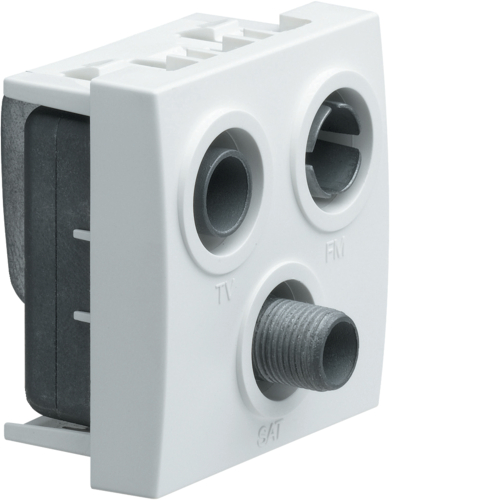 Utičnica RTV-SAT završna 2 kabla 2M, bela boja