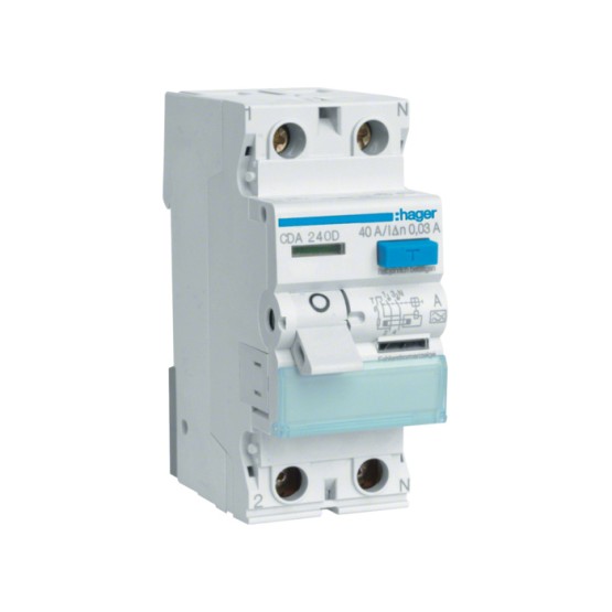 Zaštitni prekidač (FID sklopka), 2-polan, In=40A, IΔn=30mA