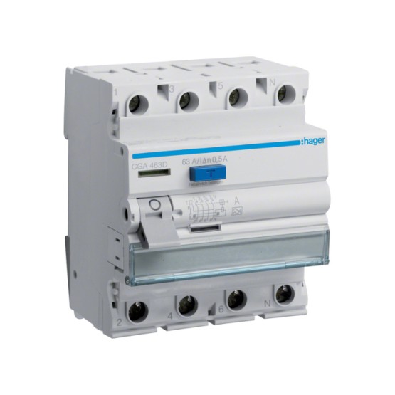 Zaštitni prekidač (FID sklopka), 4-polan, In=63A, IΔn=500mA