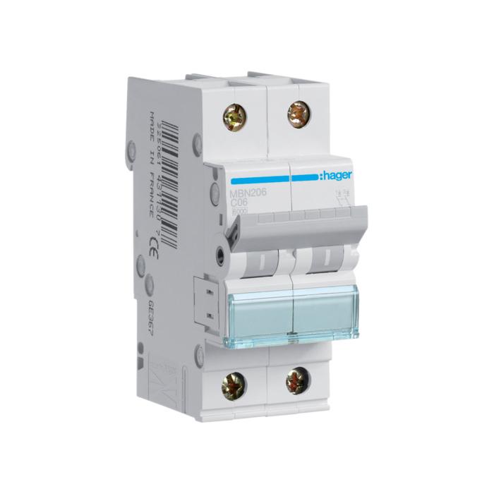 Automatski osigurač 6A, 2-polni, C, 10kA