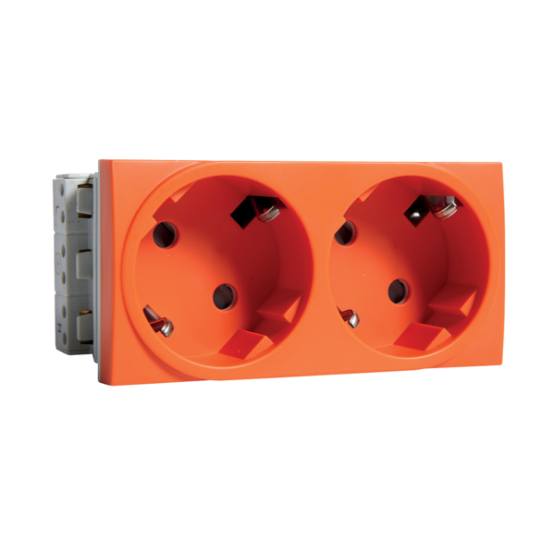 Systo utičnica narandžasta, 16A, dvostruka